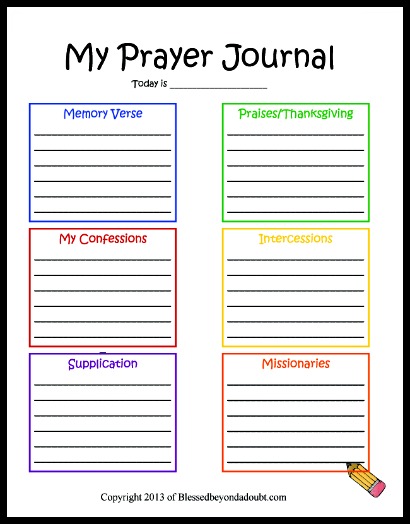 FREE Children s Prayer Journal Printable 24 7 Moms