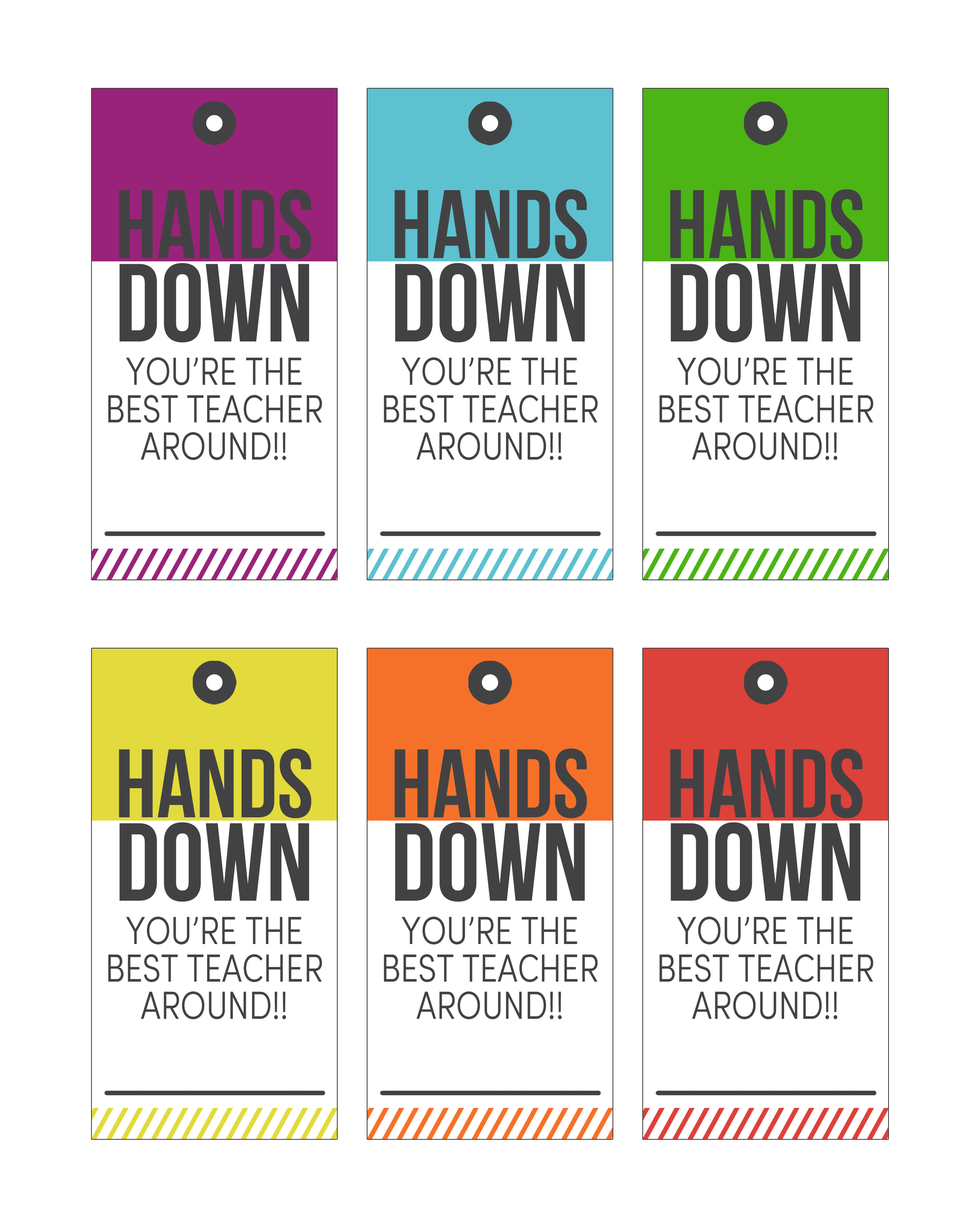 Hands Down Teacher Appreciation Printable