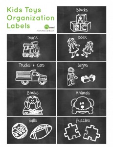 kids organization labels