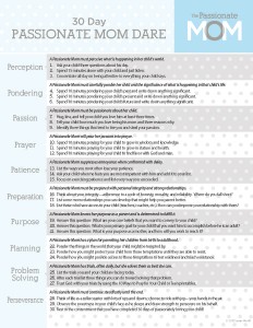 PM 30 Day Passionate Mom Dare Tool