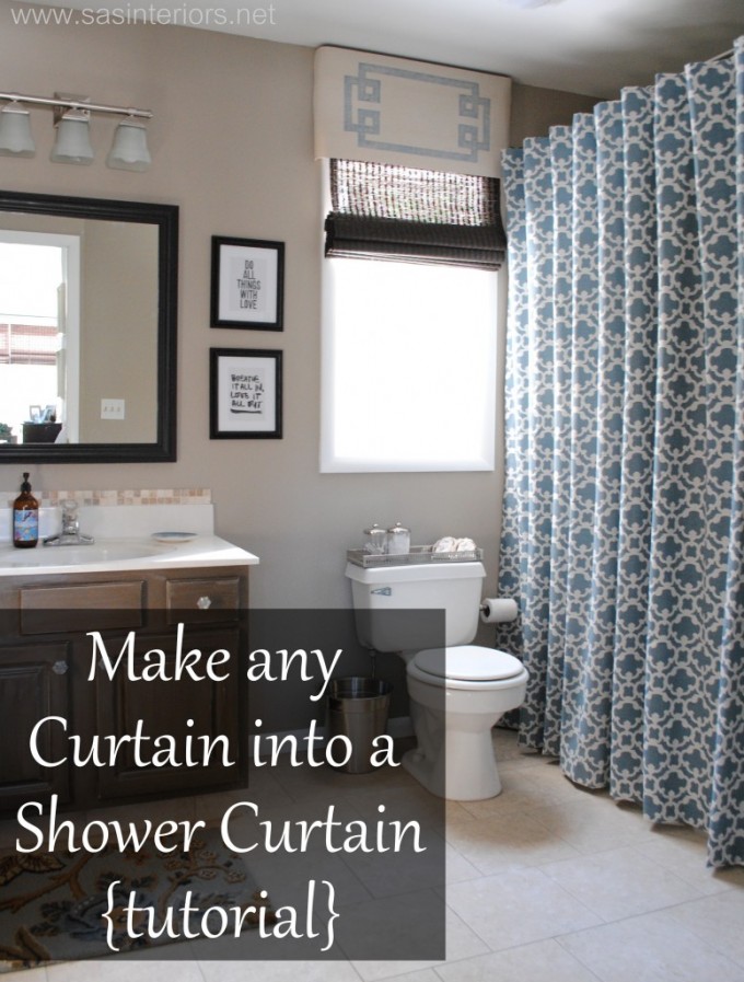 MOM Tip How To Make Any Curtain into a Shower Curtain 24/7 Moms