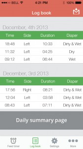 iBaby - logbook