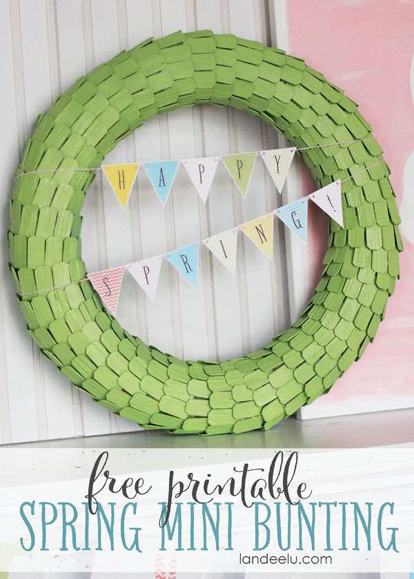 Free Spring Mini Bunting Printable - 24/7 Moms