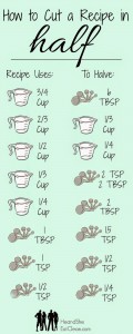 recipe in half