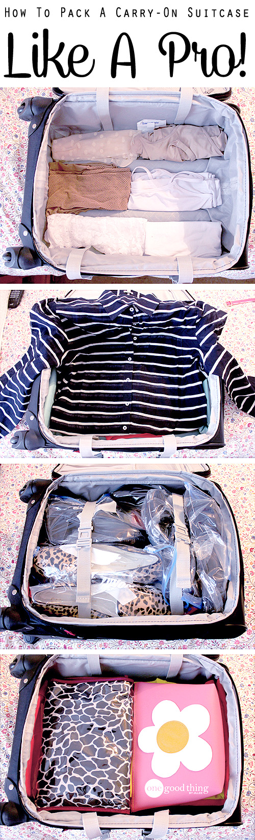 MOM Tip How to Pack a CarryOn Suitcase 24/7 Moms