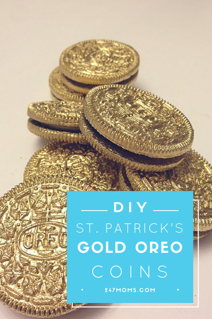 Use Edible Gold To Spray On Oreos To Make Gold Coins On St Patrick's