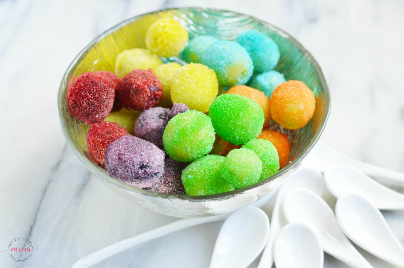Rainbow Jello Frosted Grapes Recipe 24/7 Moms