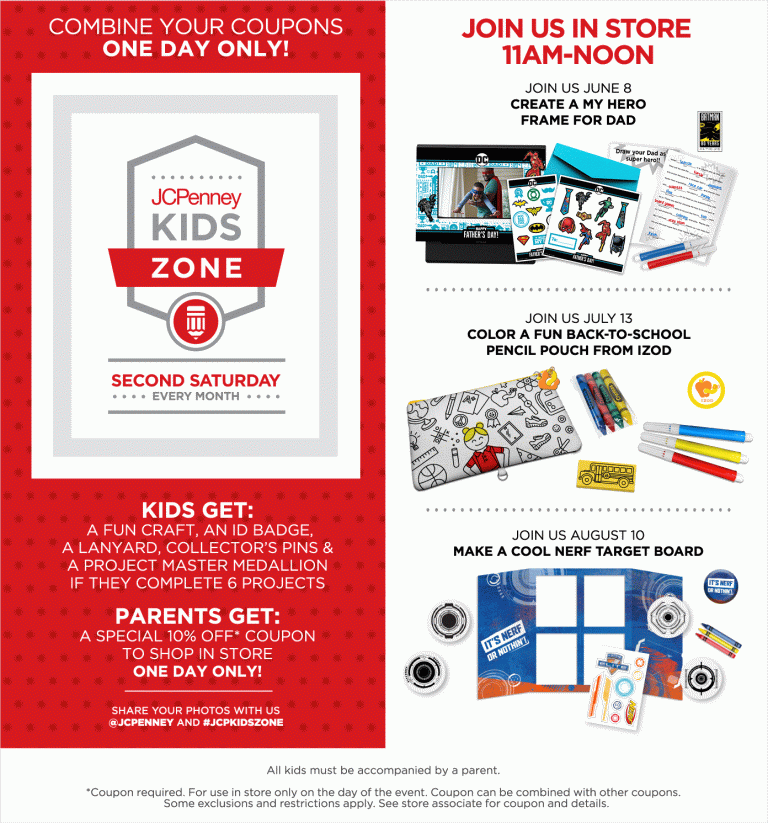 FREE My Hero Frame for Dad at JCPenney Kid Zone 24/7 Moms
