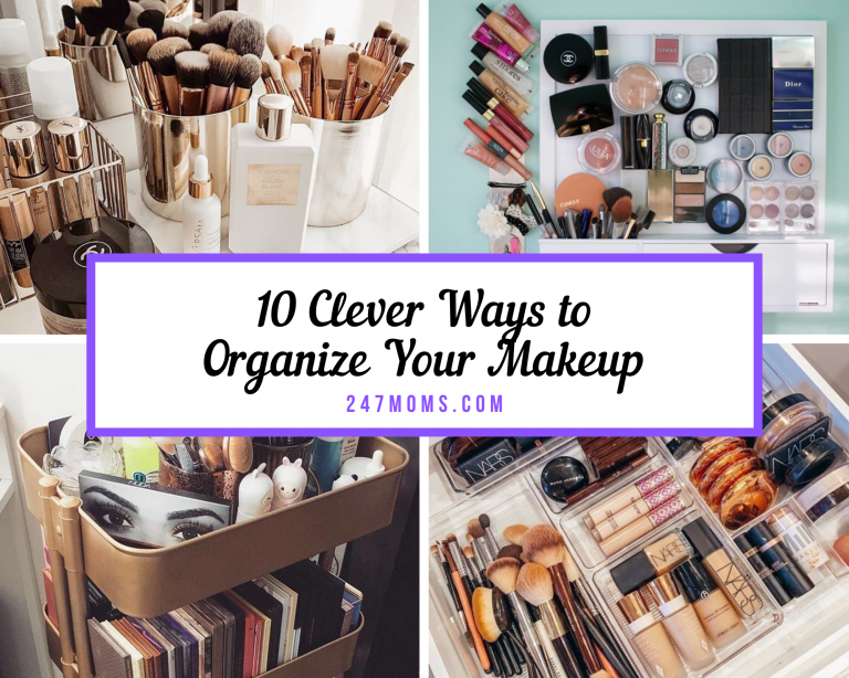 clever ways organize makeup