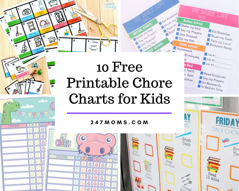 free printable chore charts