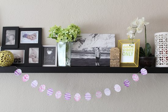 Potato Stamp Easter Egg Garland Potato Stamp Easter Egg Garland